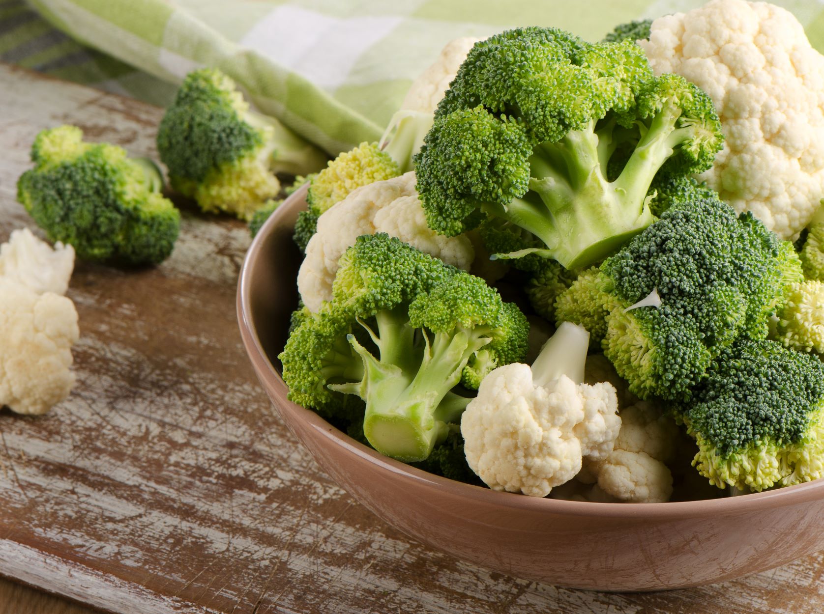 broccoli cauliflower in bowl